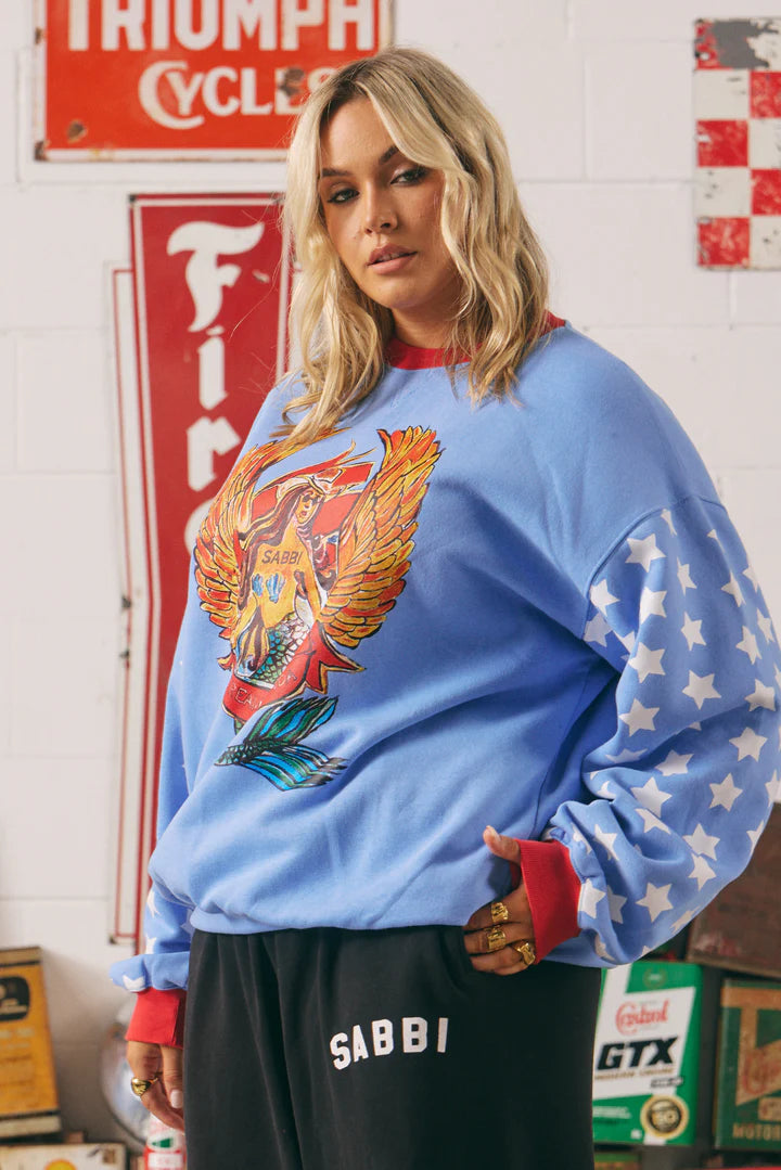 Elysian Collective Sabbi Diego Jumper Dream Big Brenda Periwinkle