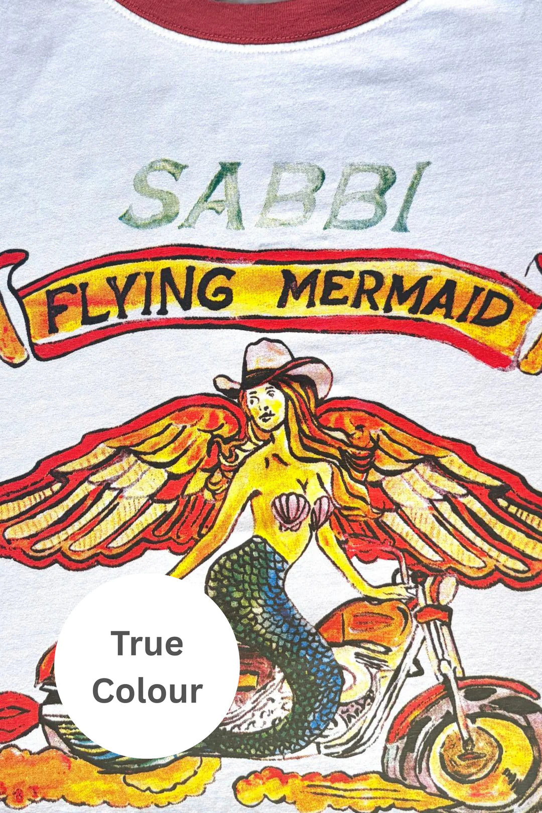 Elysian Collective Sabbi The Very Oversized Flying Mermaid Tee White