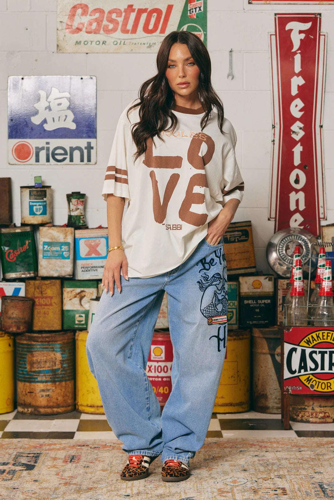 Elysian Collective Sabbi Love Revolution Tee Off White