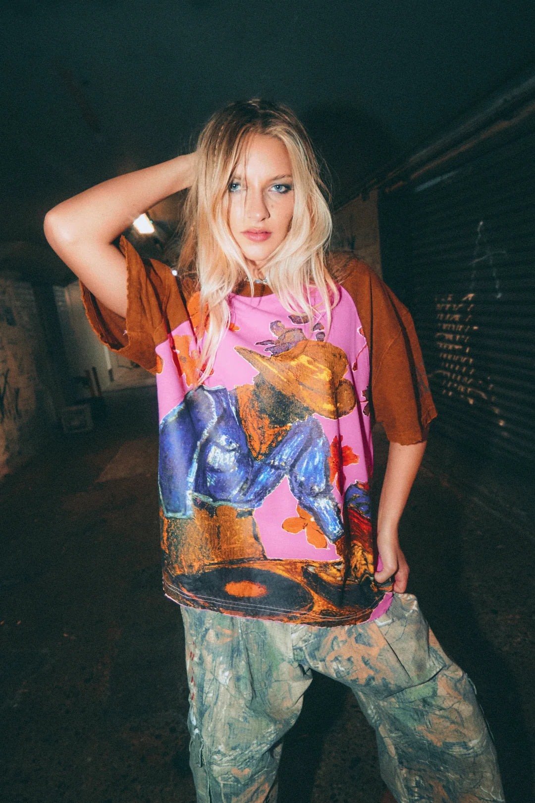 Elysian Collective Sabbi Music Is Life Tee Pink