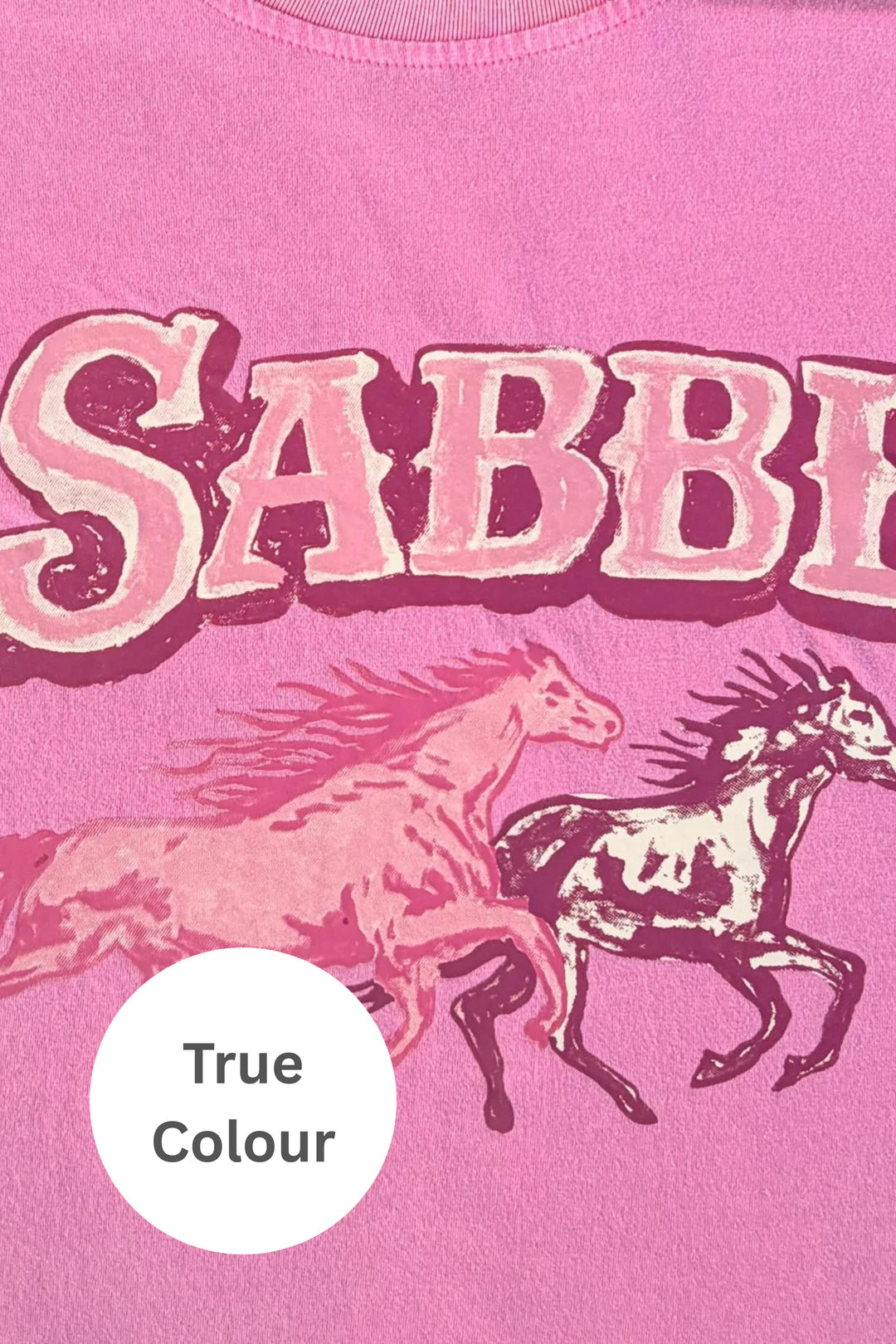 Elysian Collective Sabbi Neigh Sayer Long Sleeve Tee Pink