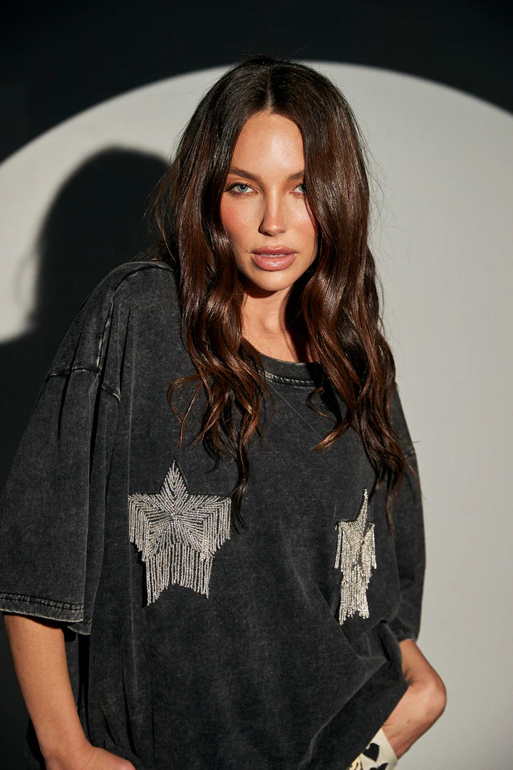 Elysian Collective Sabbi Sparkle Titty Tee Black