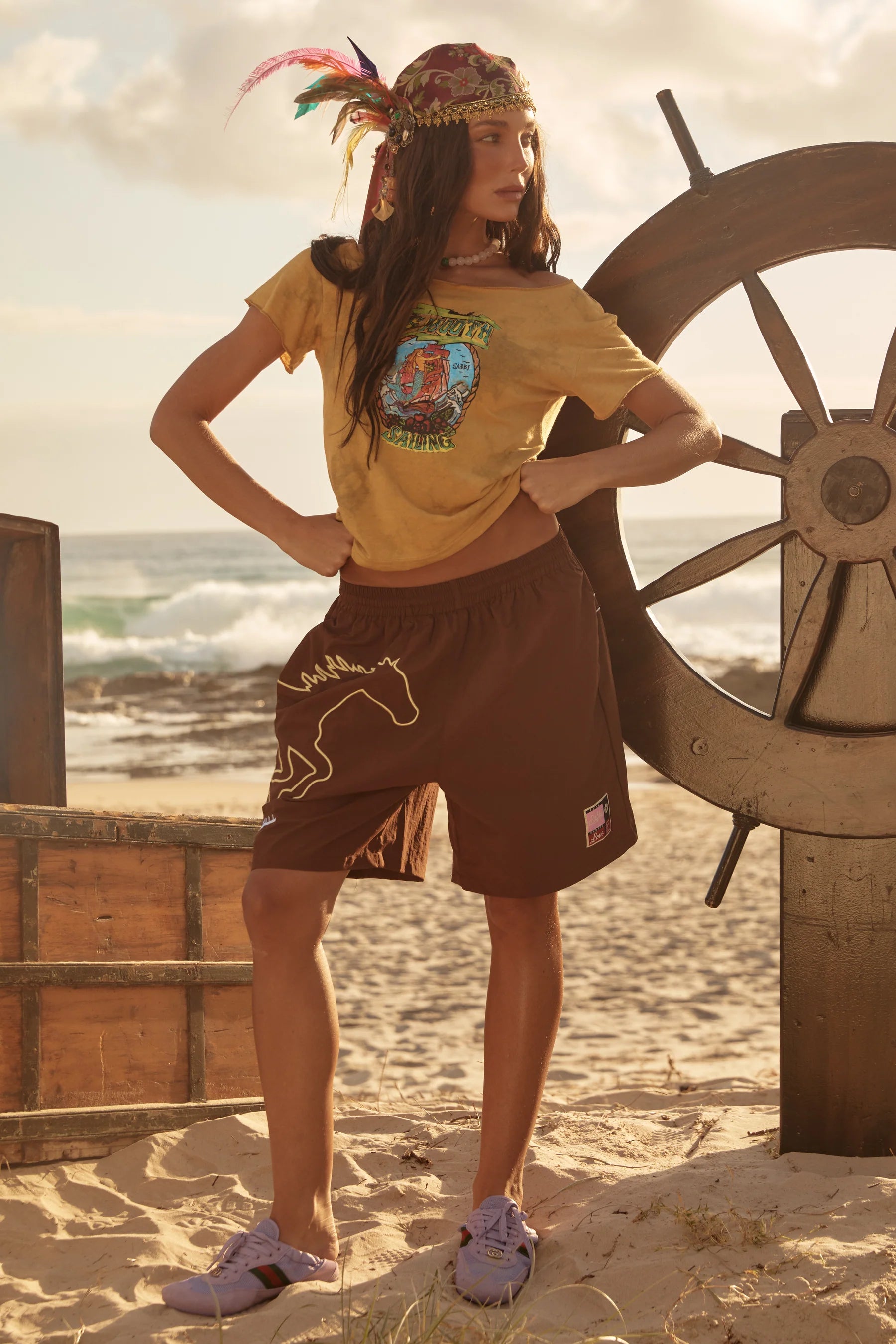 Elysian Collective Sabbi The Aye Aye Off The Shoulder Tank