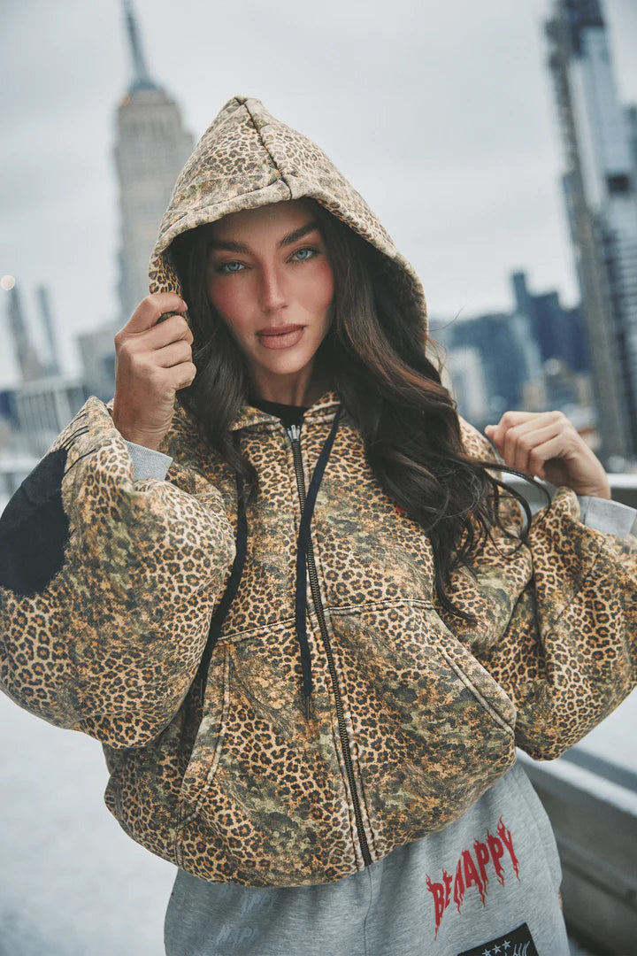 Elysian Collective Sabbi The Be Happy Leopard Bomber