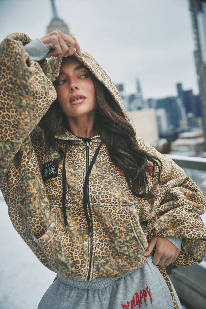 Elysian Collective Sabbi The Be Happy Leopard Bomber