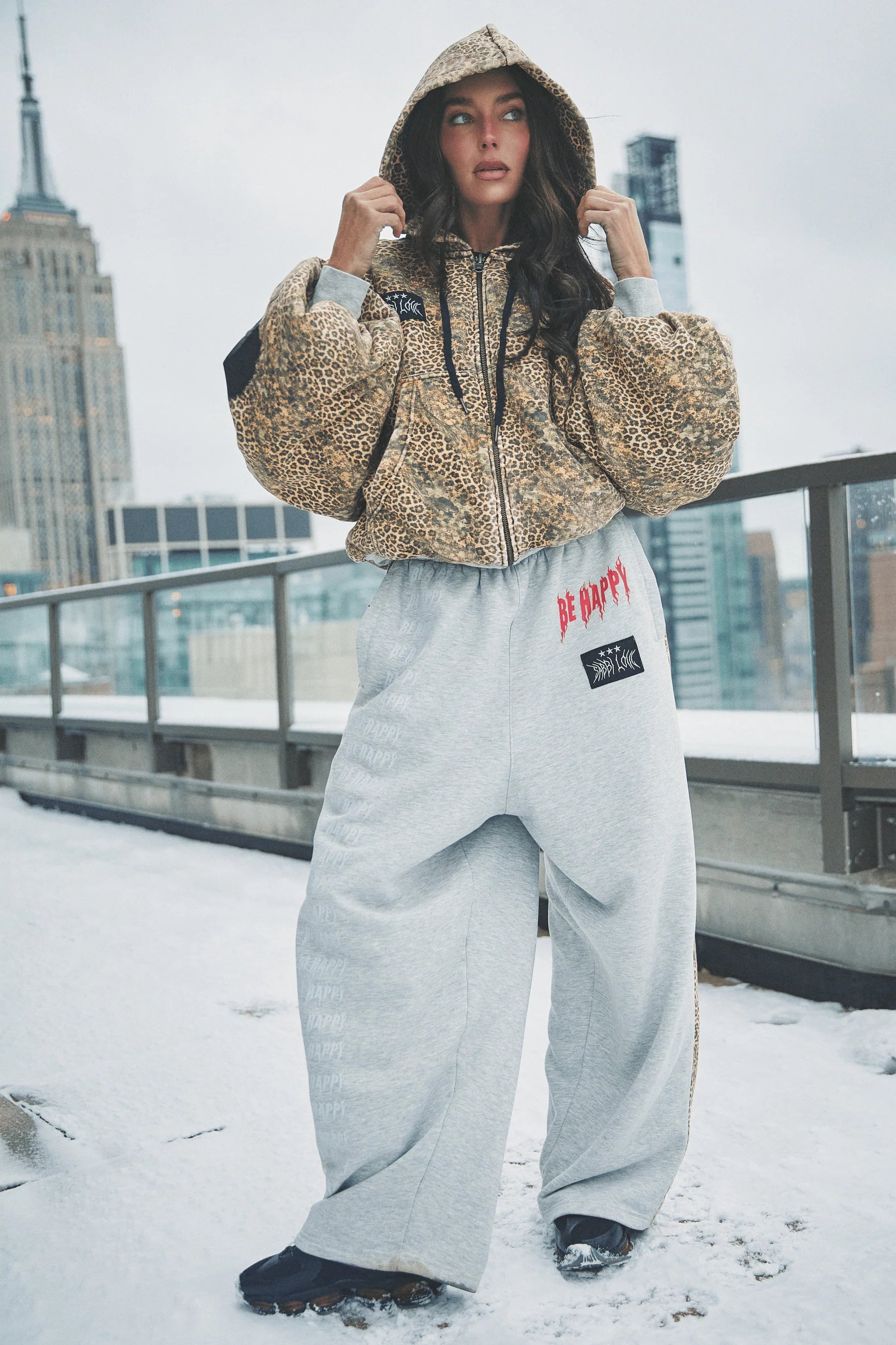 Elysian Collective Sabbi The Be Happy Leopard Bomber