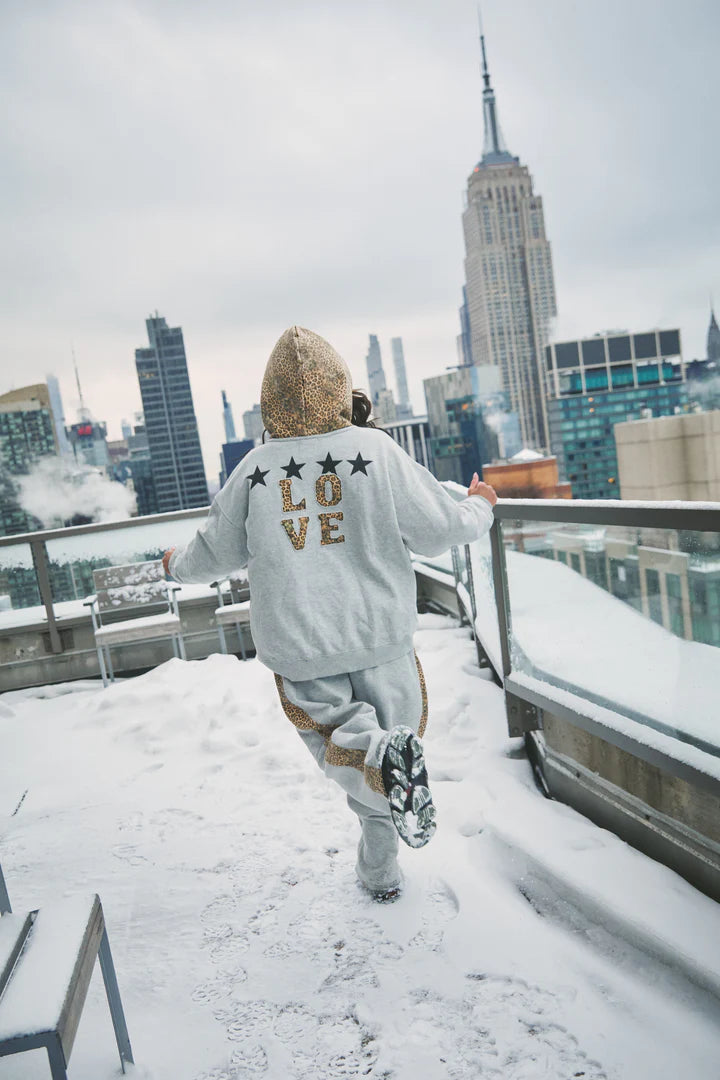 Elysian Collective Sabbi The Be Happy Leopard Hoodie