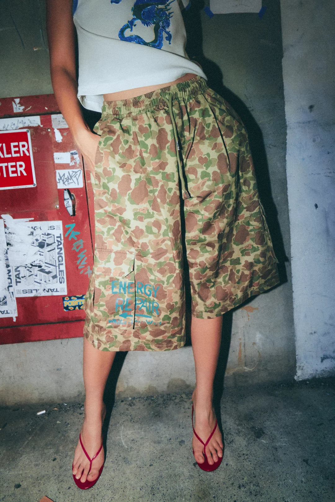 Elysian Collective Sabbi The Camo Repair Jort