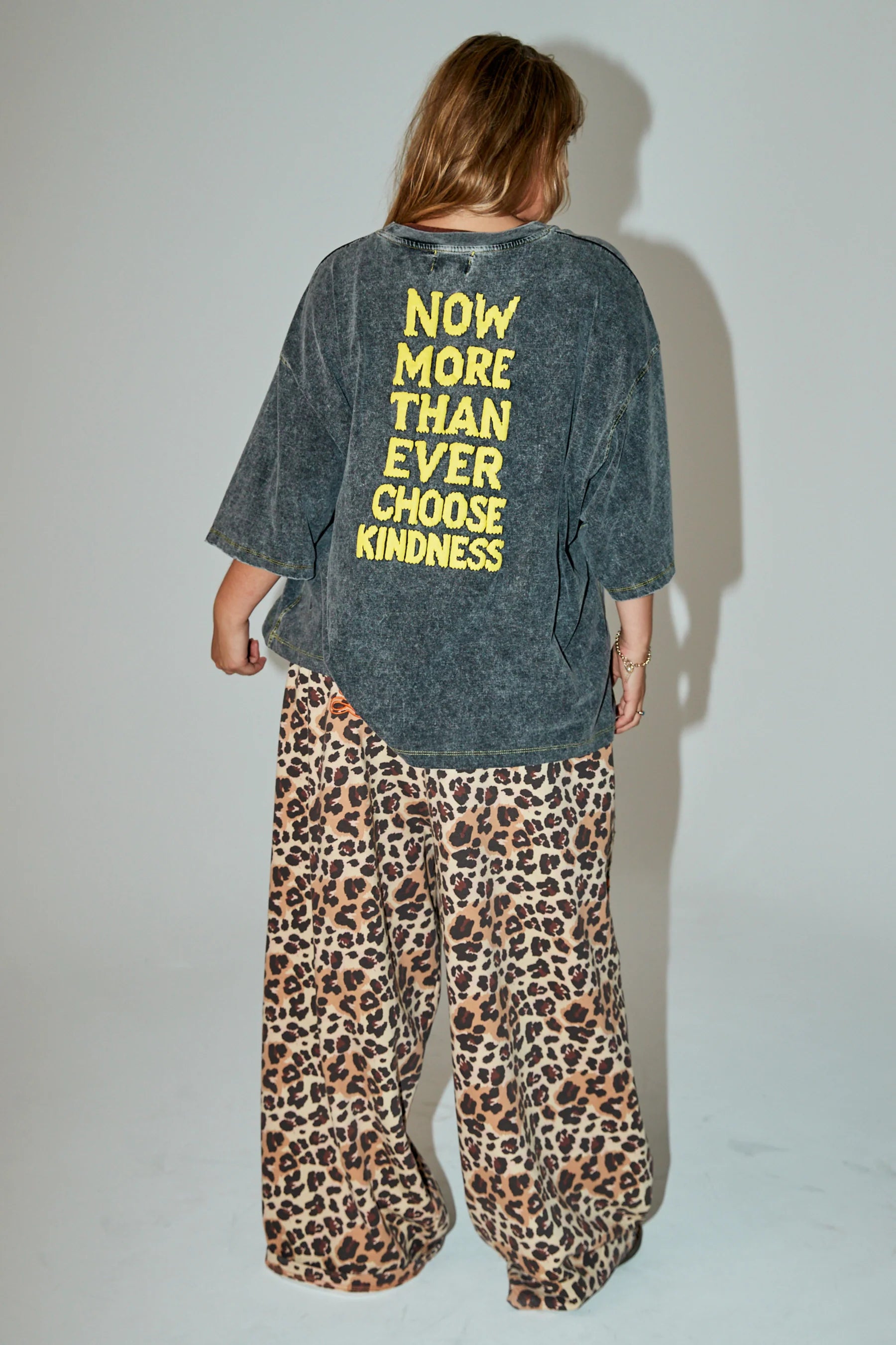Elysian Collecive Sabbi The Choose Kindness Oversized Tee Charcoal