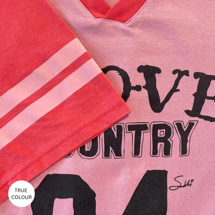 Elysian Collective Sabbi The Country Music V Neck Tee Pink