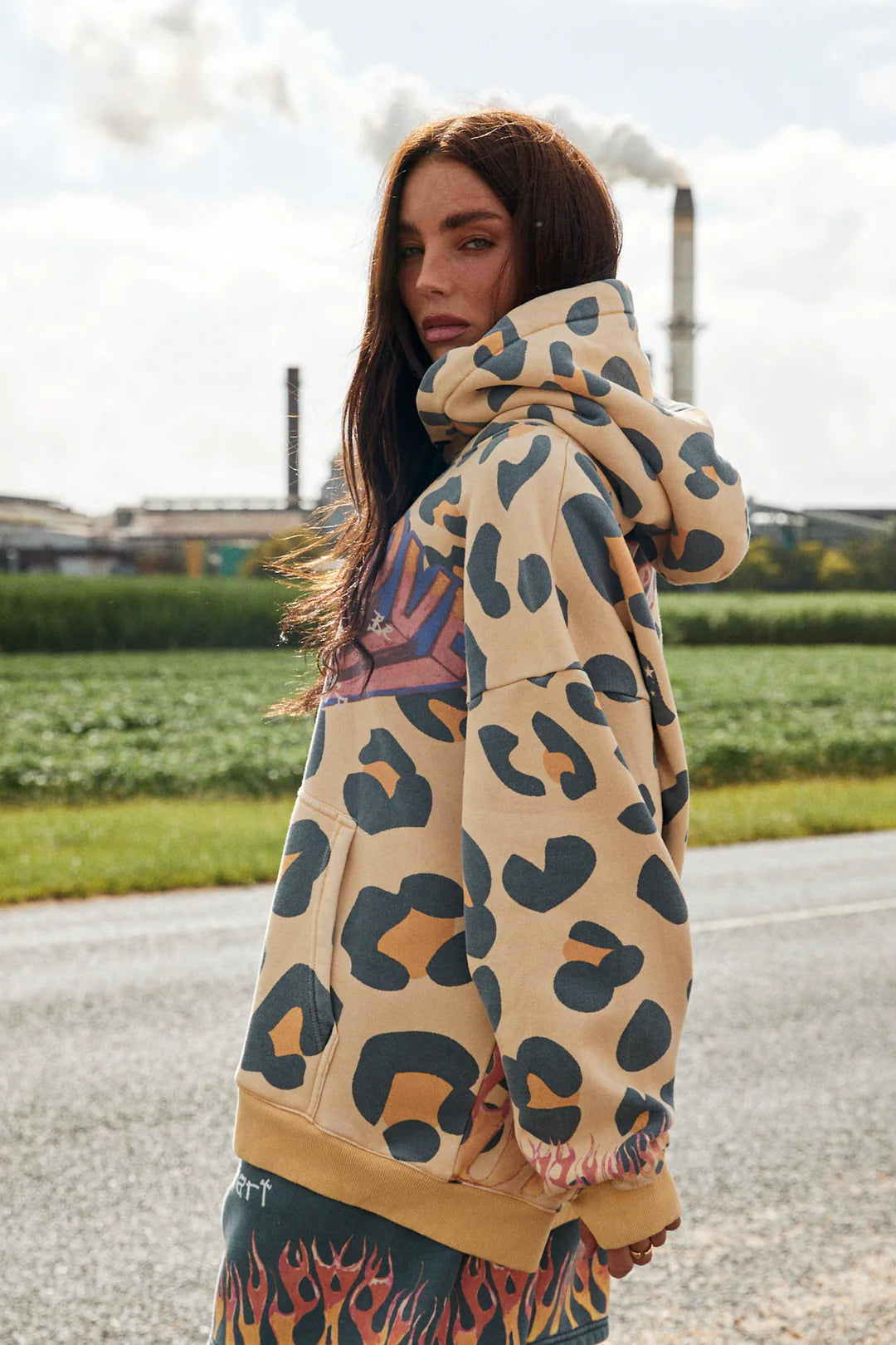 Elysian Collective Sabbi The Flaming Leopard Hoodie