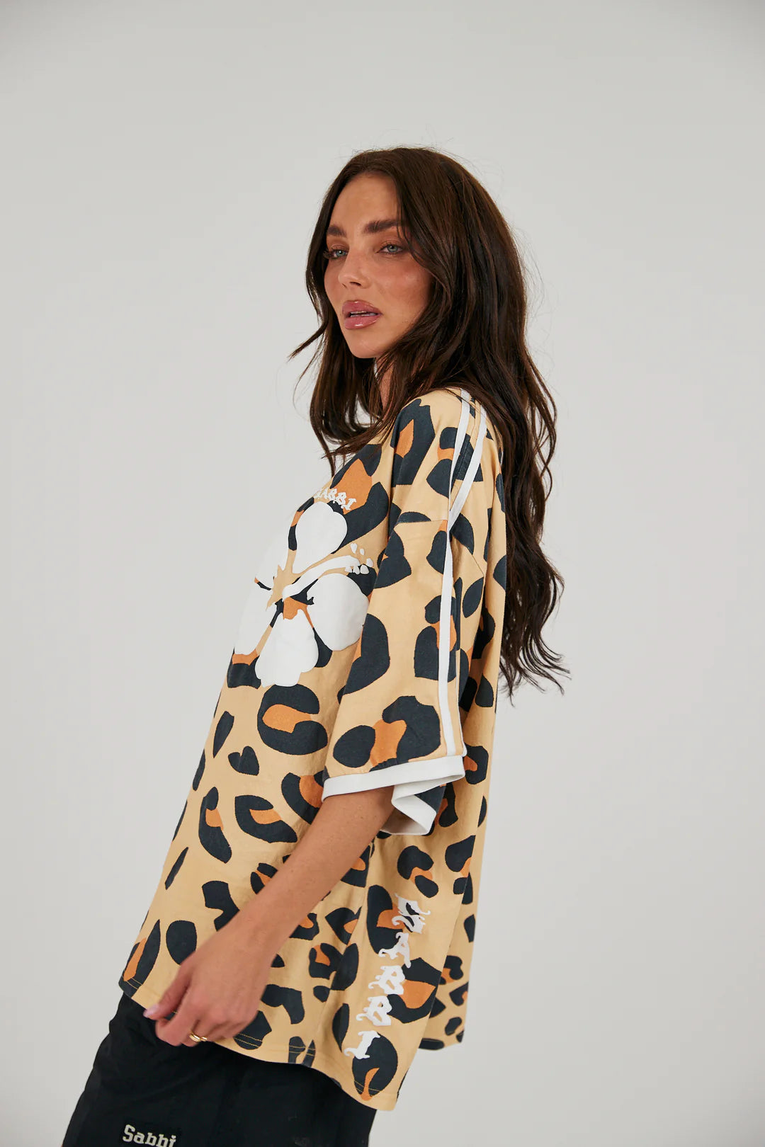 Elysian Collective Sabbi The Hibiscus Tee Leopard