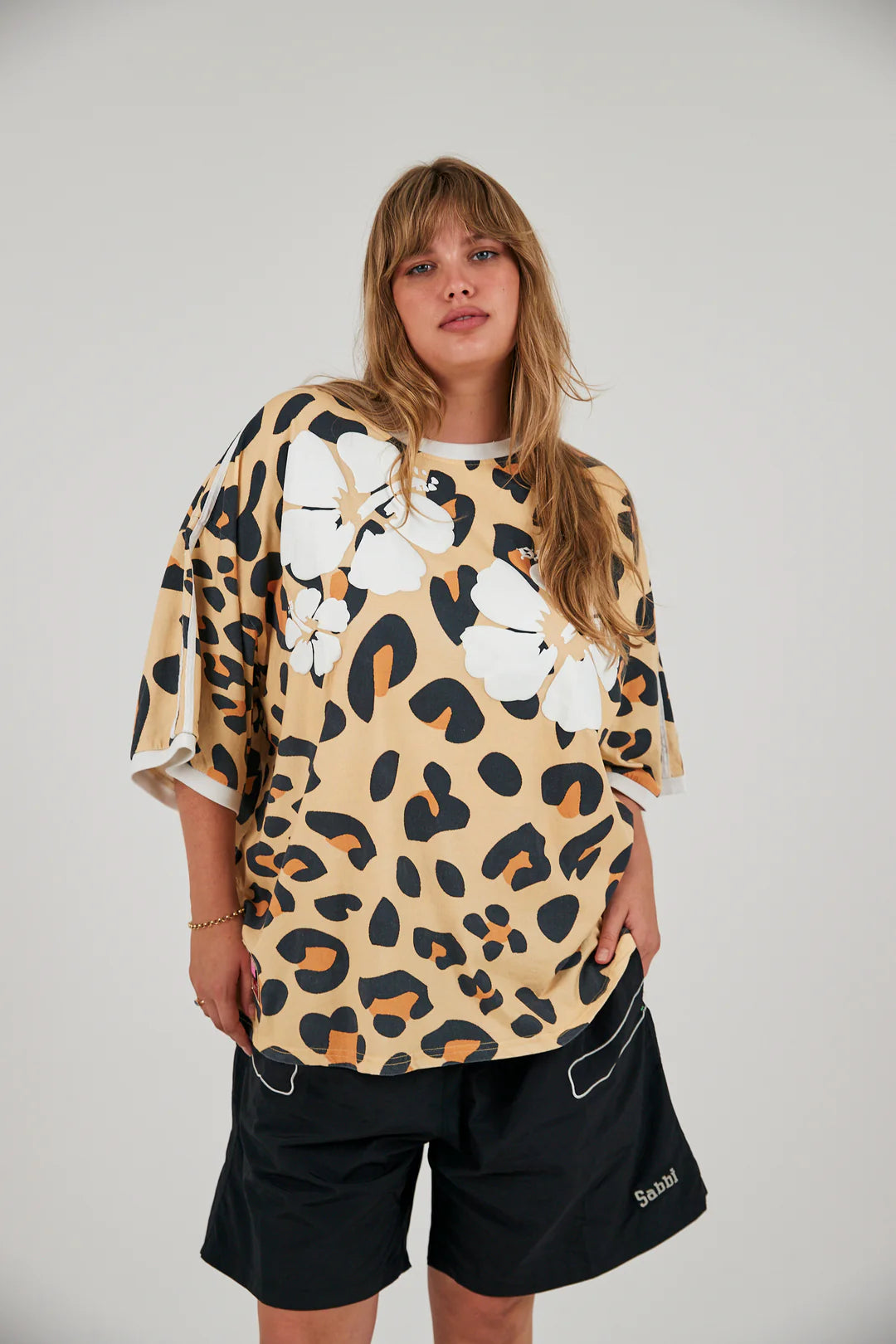 Elysian Collective Sabbi The Hibiscus Tee Leopard