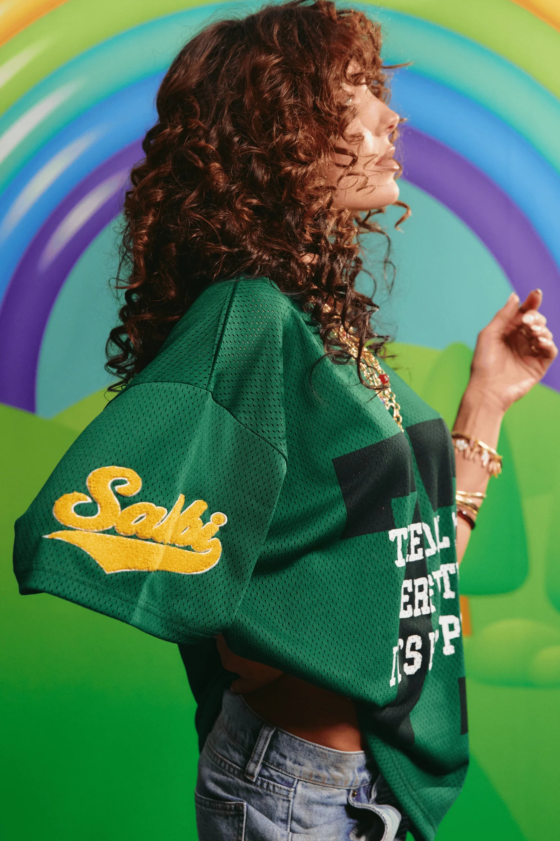 Elysian Collective Sabbi The Perfection Complex Mesh Tee Green
