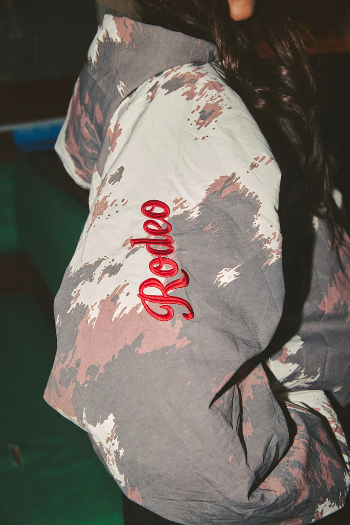 Elysian Collective Sabbi The Sabbi Ranch Bomber Jacket Cow Print