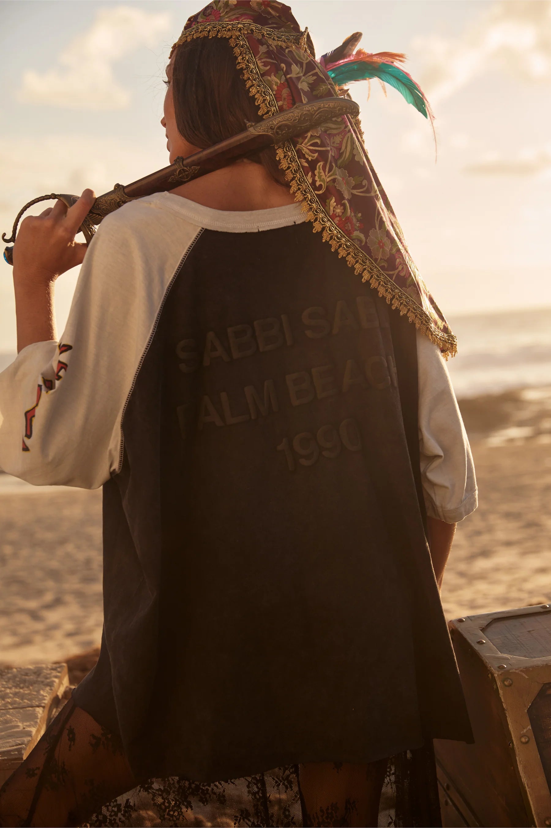 Elysian Collective Sabbi The Stay Wild Raglan Tee Black