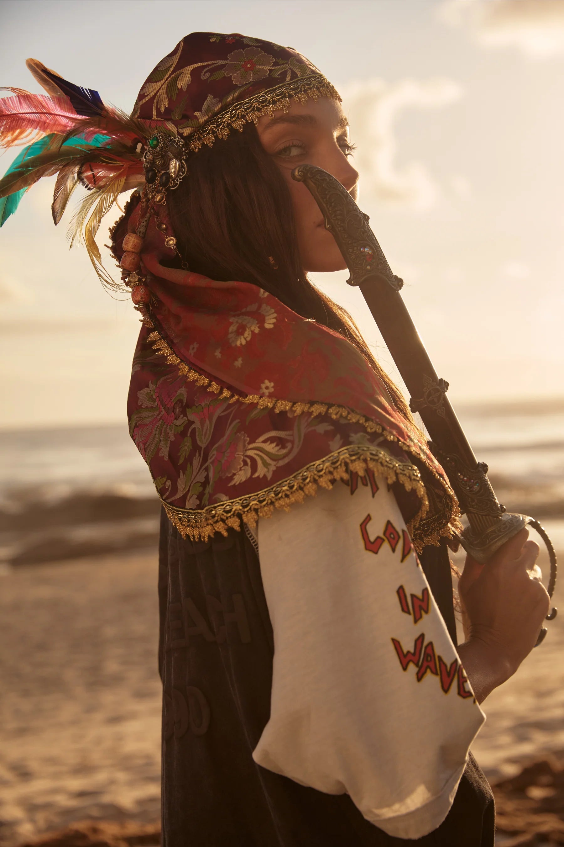 Elysian Collective Sabbi The Stay Wild Raglan Tee Black