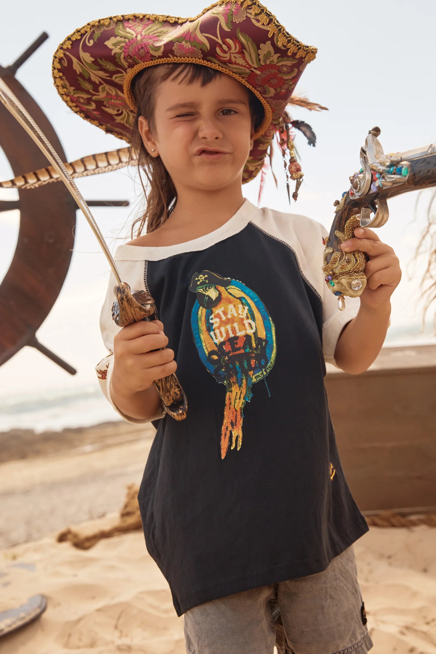 Elysian Collective Sabbi The Stay Wild Raglan Kids Tee