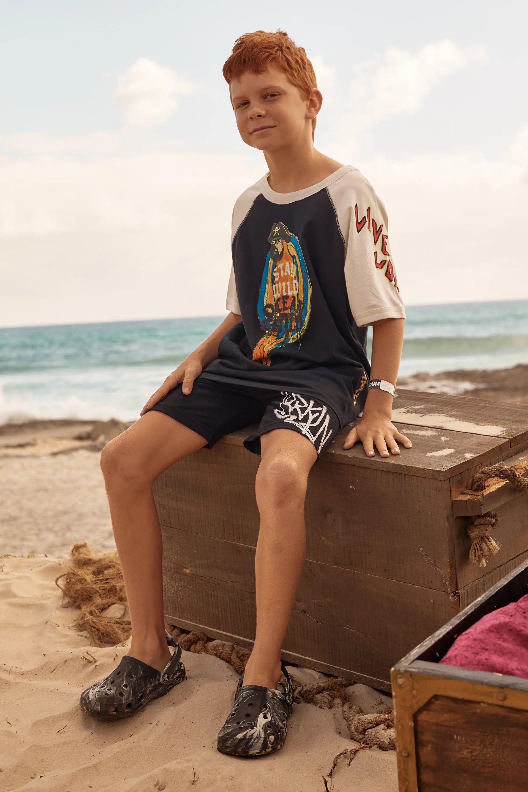 Elysian Collective Sabbi The Stay Wild Raglan Kids Tee