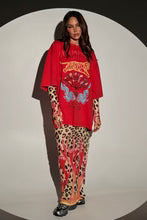 Elysian Collective Sabbi The Very Oversized Champagne Tattoo Tee Red
