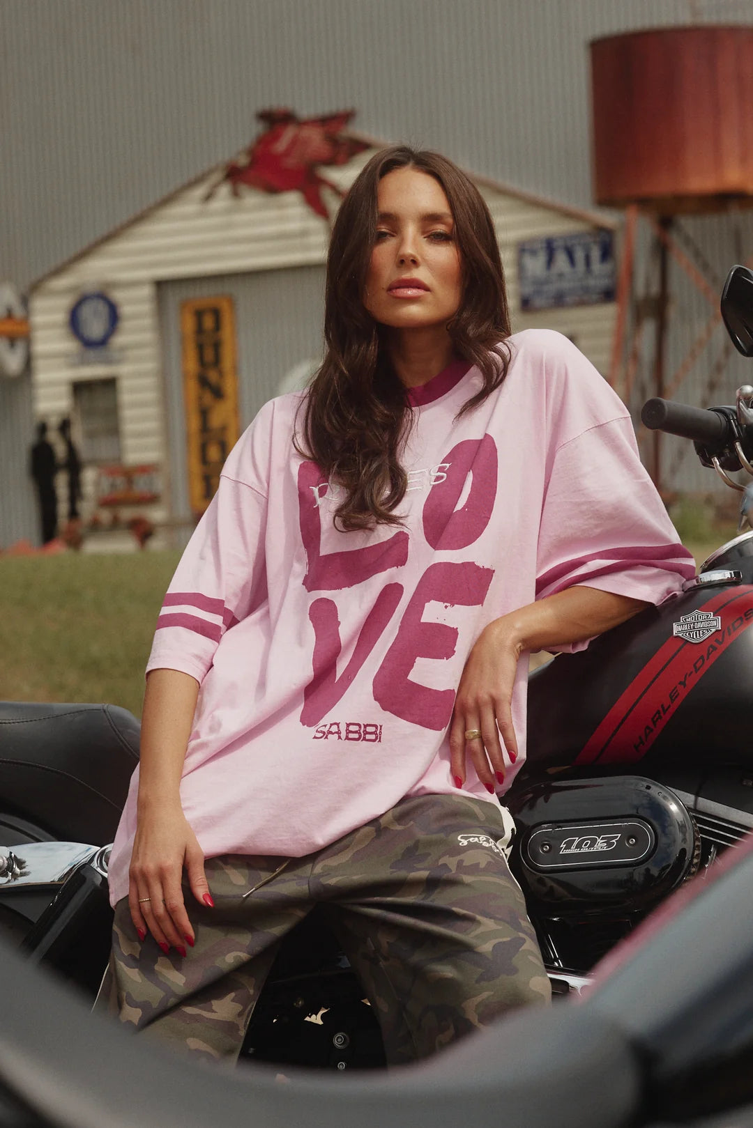 Elysian Collective Sabbi The Very Oversized Love Revolution Tee Pink