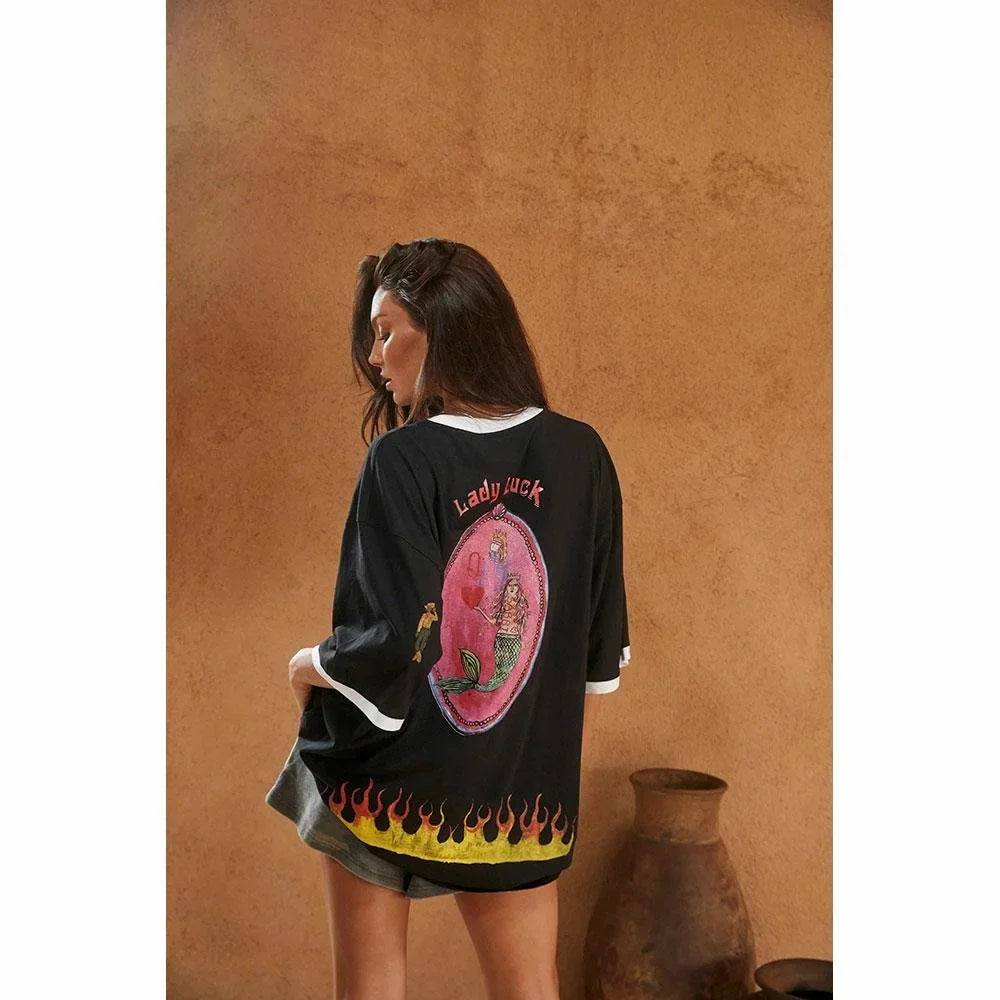Elysian Collective Sabbi The Very Oversized Mermaid Tee Black