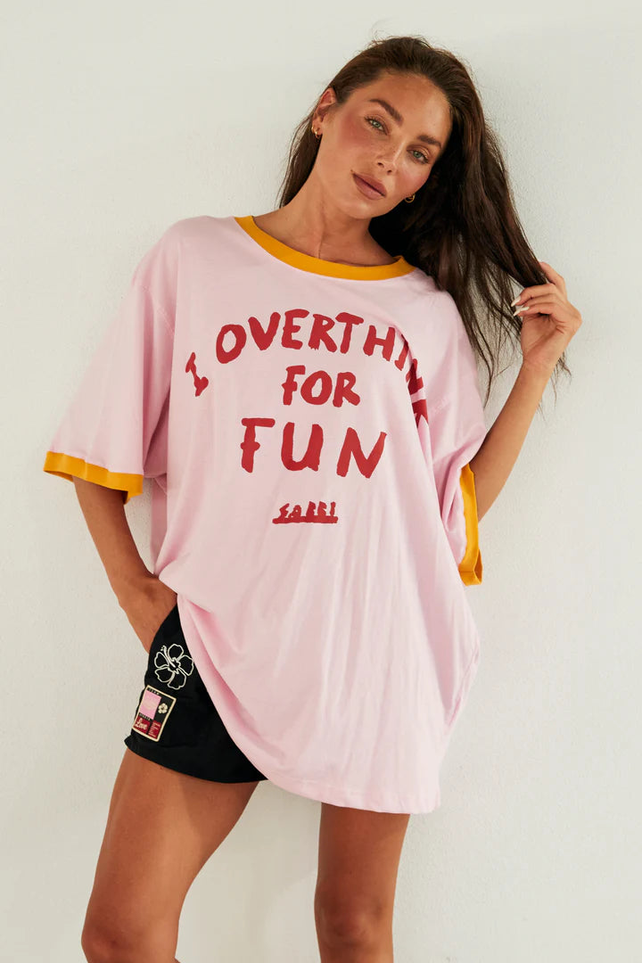 Elysian Collective Sabbi The Very Oversized Overthinker Tee Pink