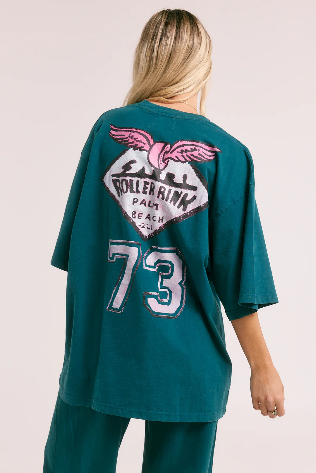 Elysian Collective Sabbi The Very Oversized Skate Don't Hate Tee Teal