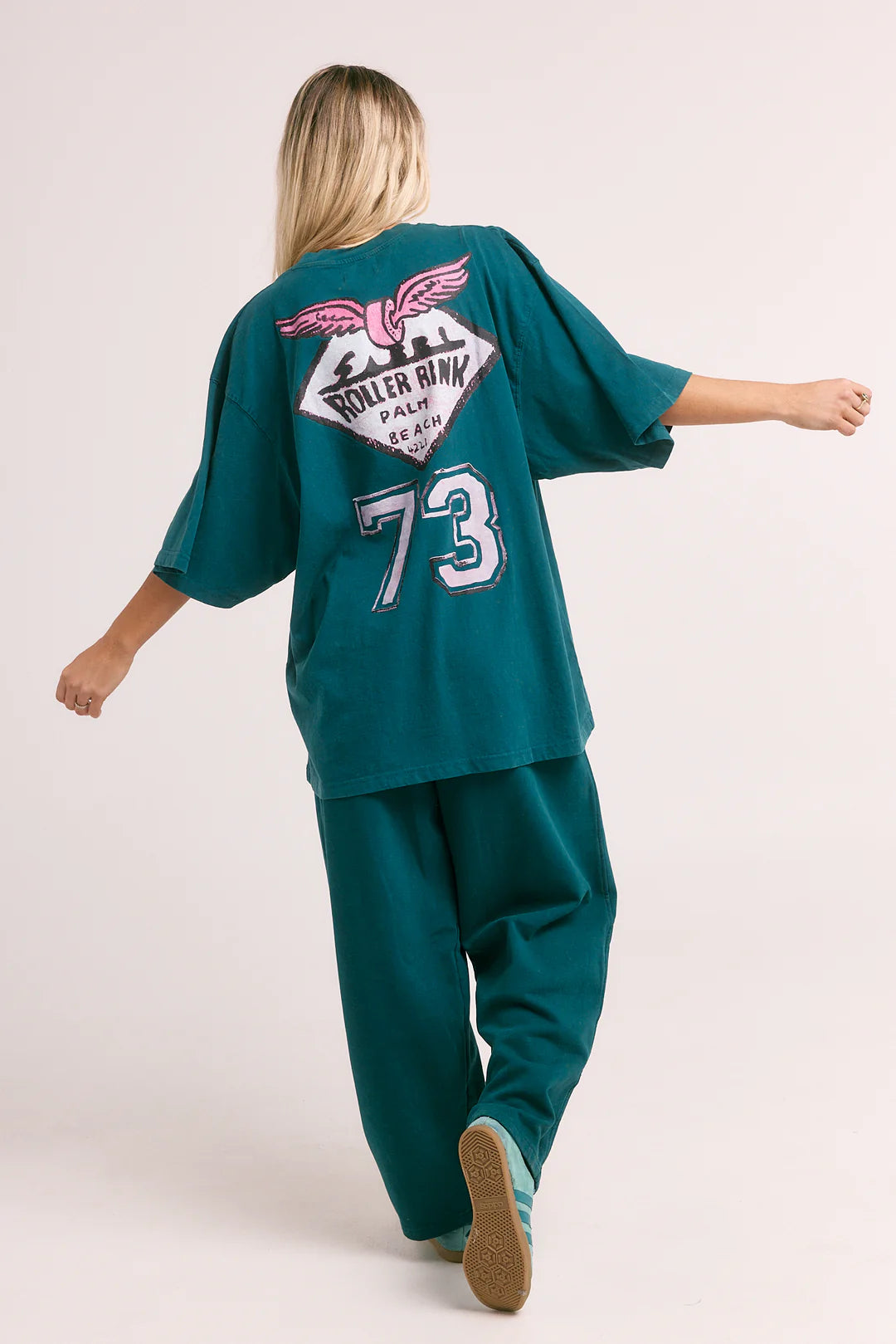 Elysian Collective Sabbi The Very Oversized Skate Don't Hate Tee Teal