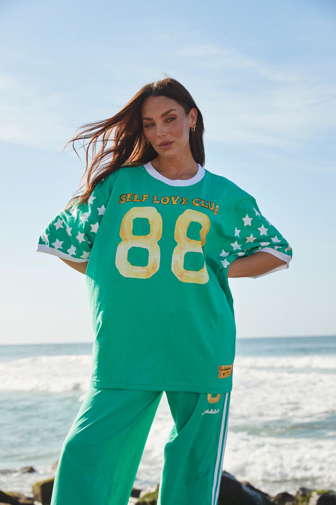 Elysian Collective Sabbi The Very Oversized You Cute Tee Green