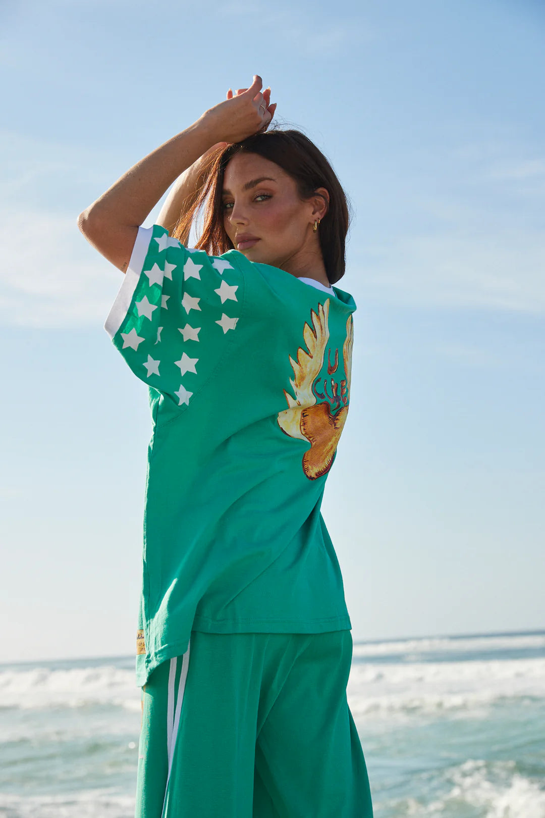 Elysian Collective Sabbi The Very Oversized You Cute Tee Green