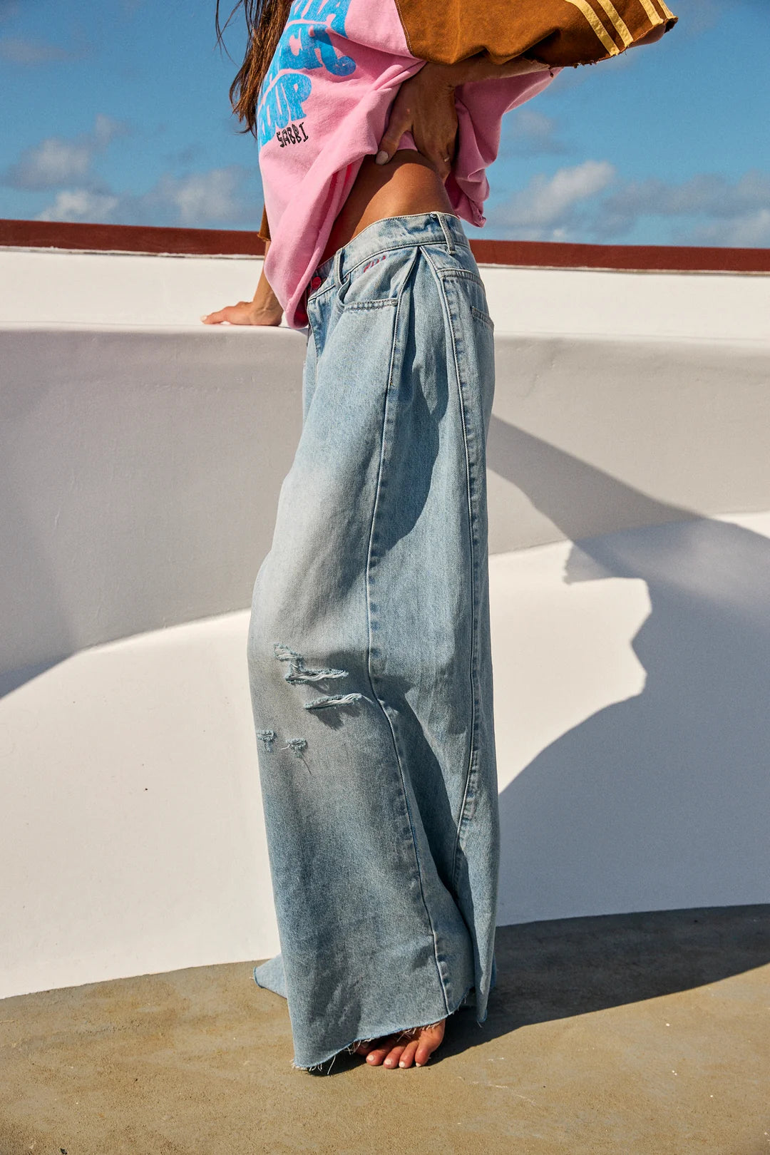 SABBI - THE WIDE LEG DENIM JEAN MID RISE