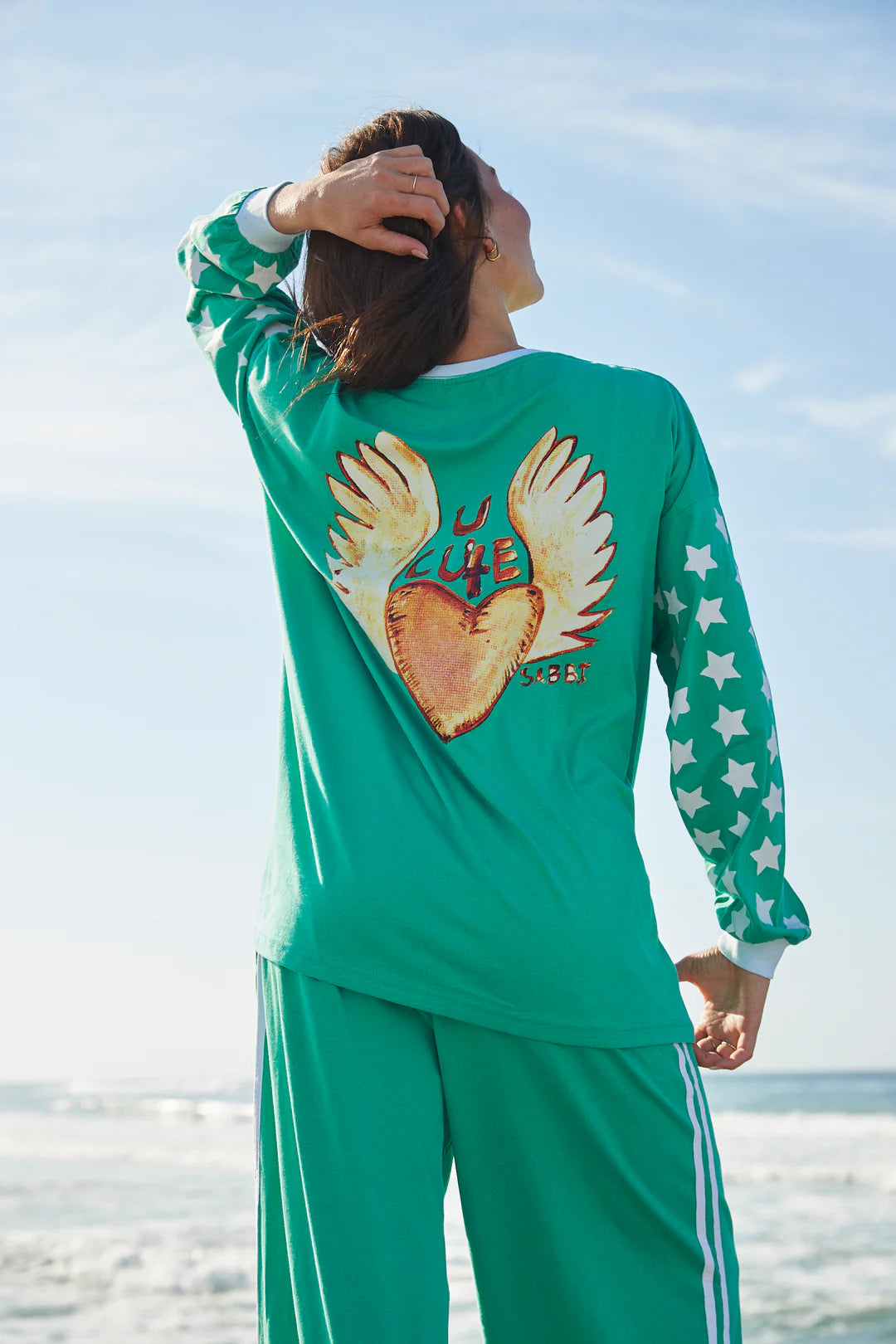 Elysian Collective Sabbi The You Cute Long Sleeve Tee Green