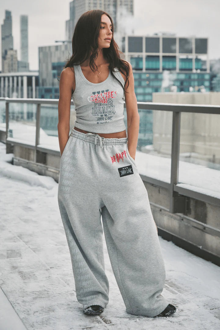 Elysian Collective Sabbi Wide Leg Sweat Pants Leopard