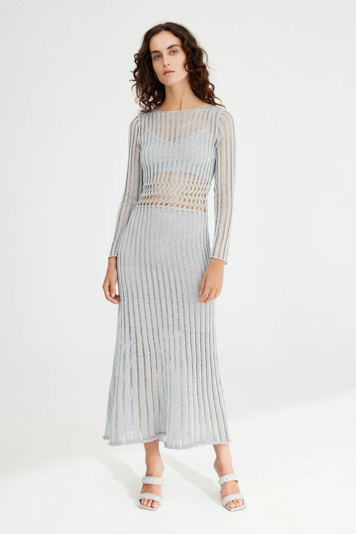 Elysian Collective Significant Other Adley Maxi Dress Silver