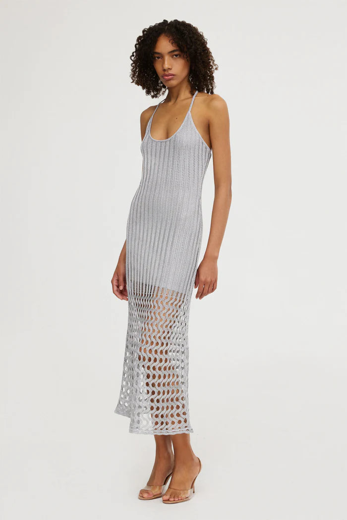 Elysian Collective Significant Other Adley Midi Dress Silver