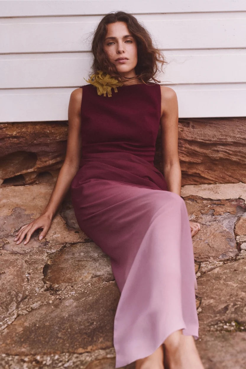 Elysian Collective Significant Other Edda Maxi Dress Berry Melt