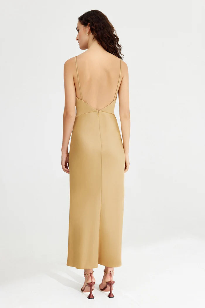 Elysian Collective Significant Other Elodie Maxi Dress Gold