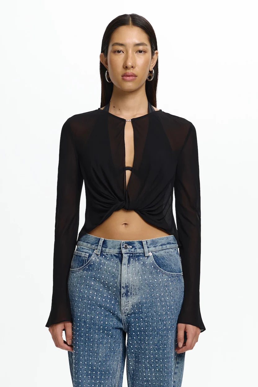 Elysian Collective Significant Other Yeirah Long Sleeve Top Black