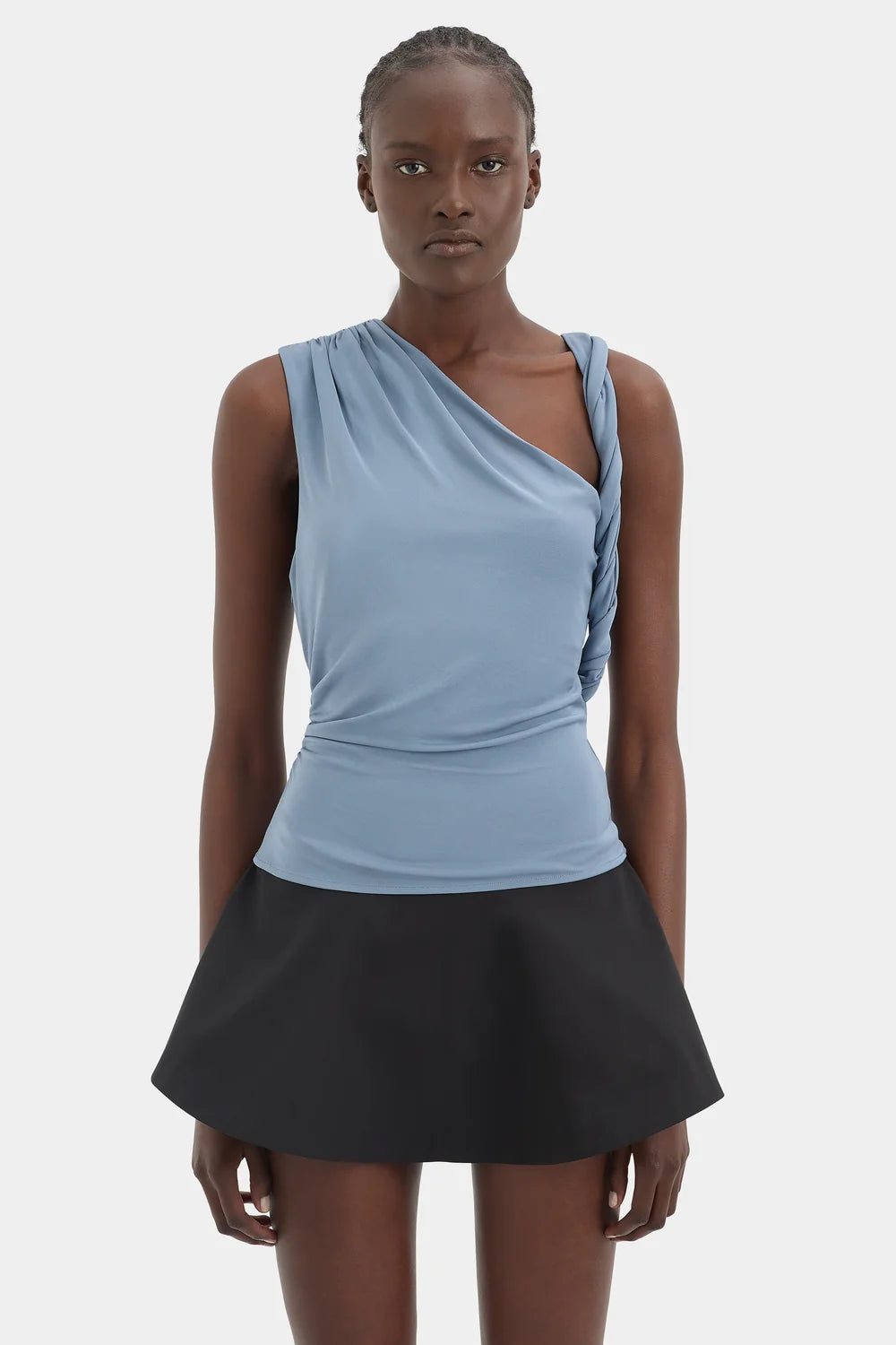 Elysian Collective Sir The Label Olenna Twist Top Dusty Blue