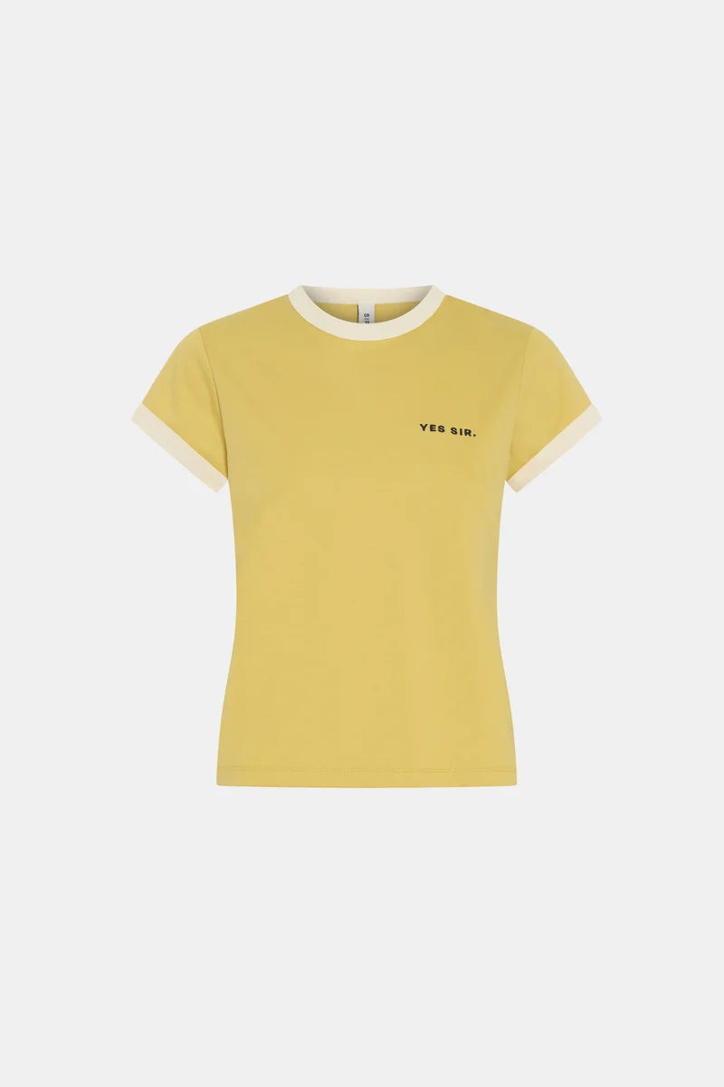 Elysian Collective Sir Yes Sir Fitted Tee Yellow