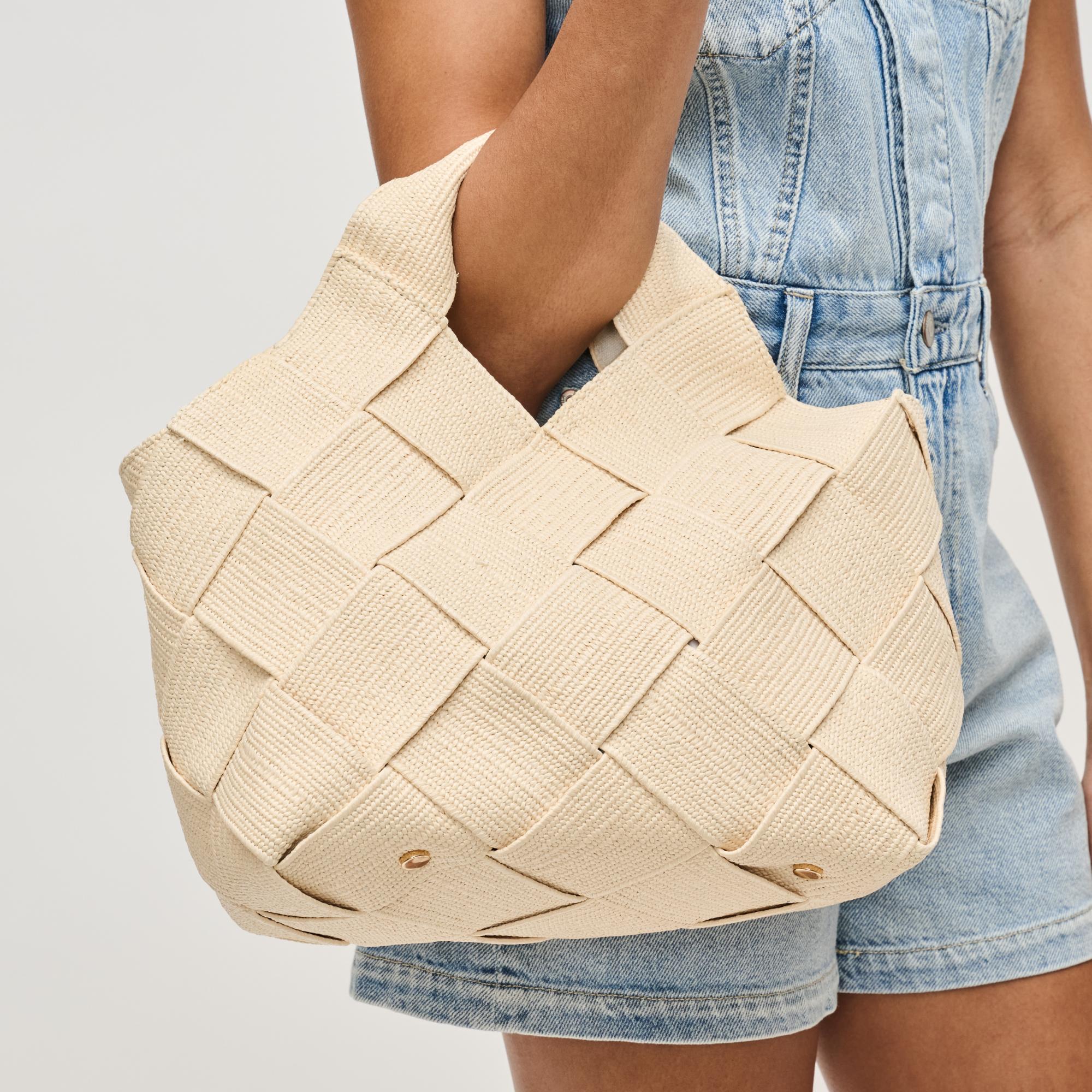 Elysian Collective Sol and Solene Resilience Woven Straw Tote Cream