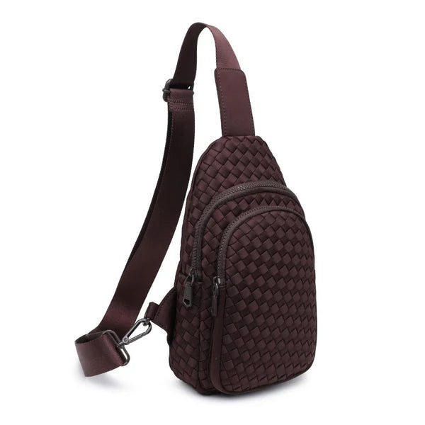 Elysian Collective Sol And Solene Beyond The Horizon Sling Backpack Chocolate