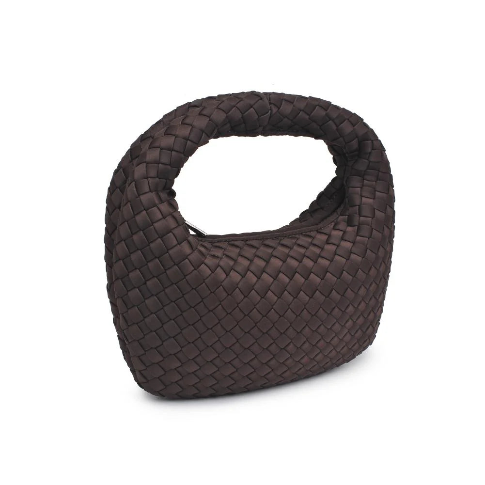 Elysian Collective Sol and Solene Dare to Dream Small Woven Neoprene Clutch Chocolate