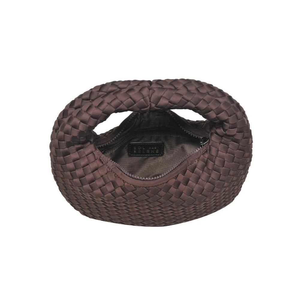 Elysian Collective Sol and Solene Dare to Dream Small Woven Neoprene Clutch Chocolate