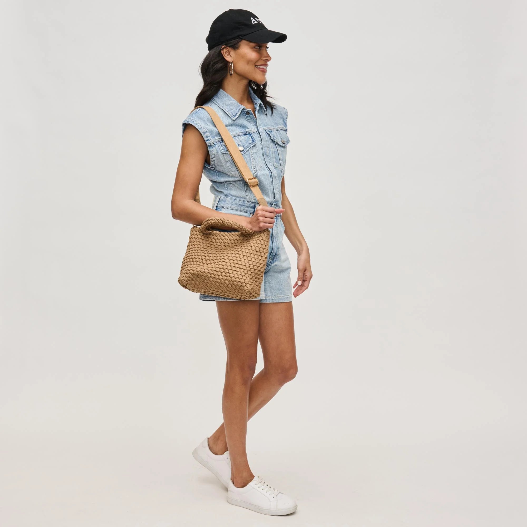 Elysian Collective Sol And Solene Sky's The Limit Small Laced up Eco Edition Crossbody Bag Nude