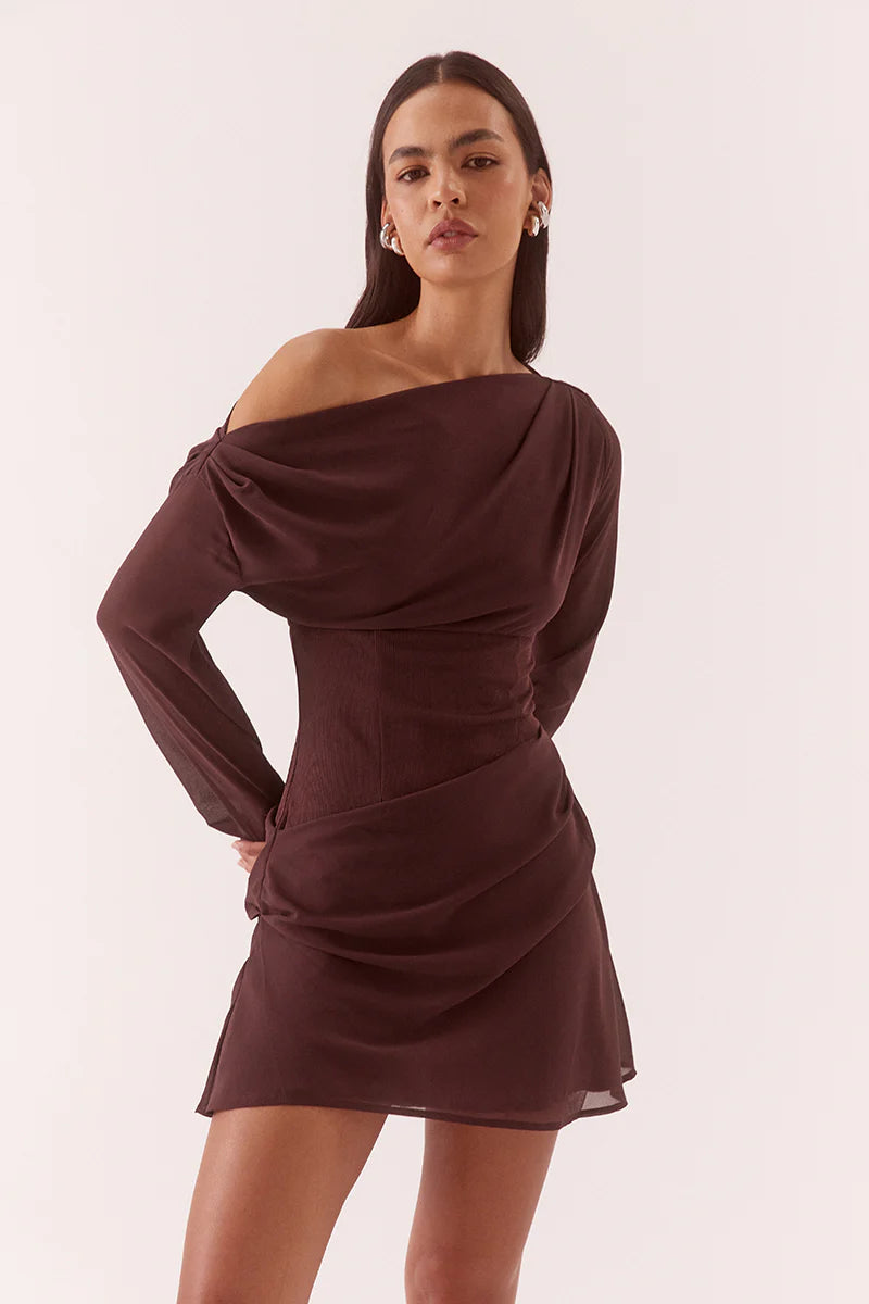 Sovere Studio Ada Long Sleeve Mini Chocolate