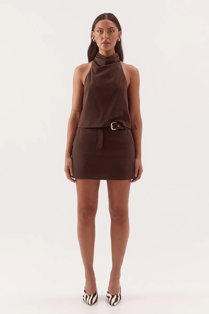 Elysian Collective Sovere Studio Amorey Skort Espresso