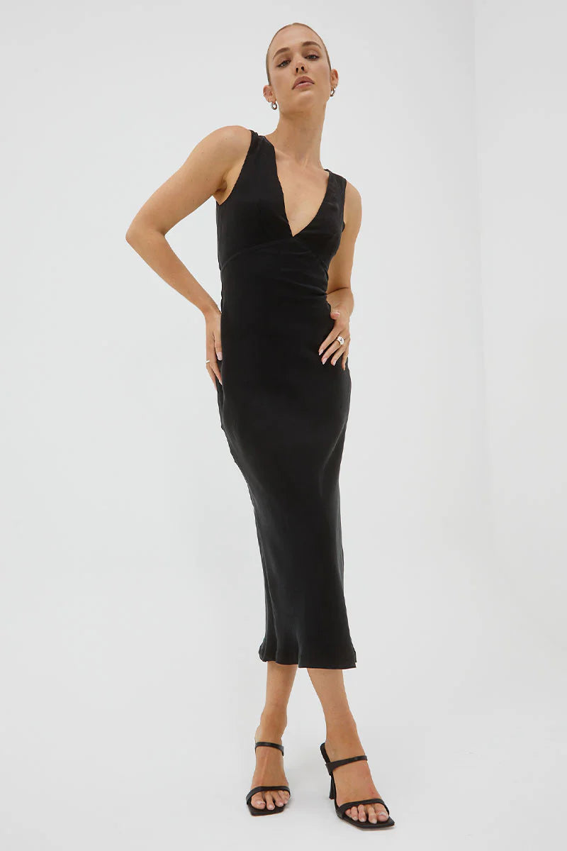 Elysian Collective Sovere Studio Arcade Slip Dress Black
