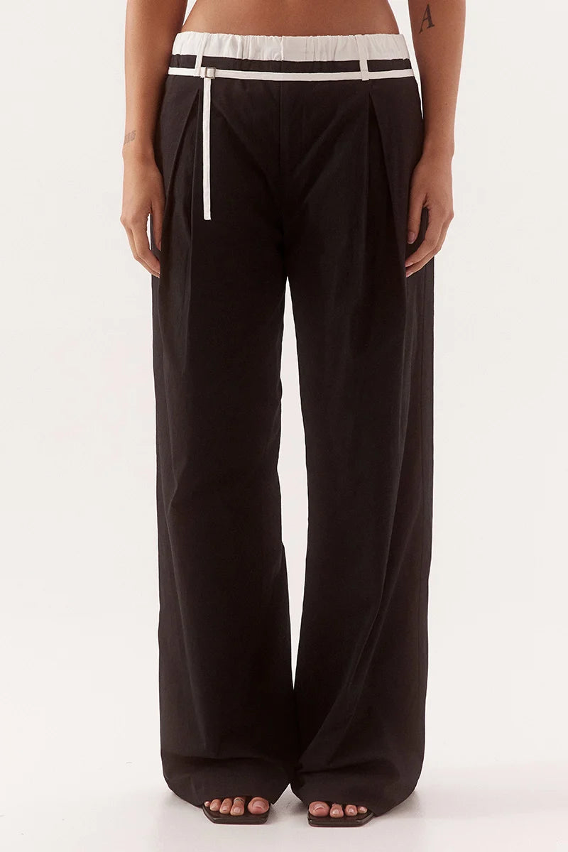 Elysian Collective Sovere Studio Britta Pants Black Chalk